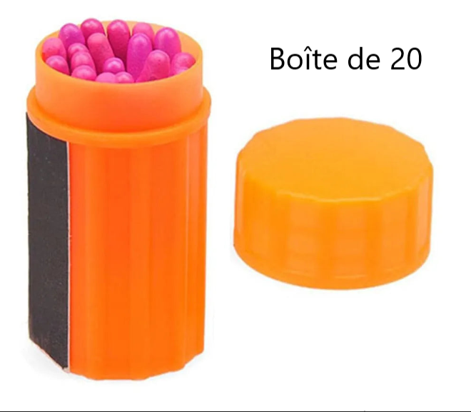 Kit d'allumettes impérméables et résistantes au vent