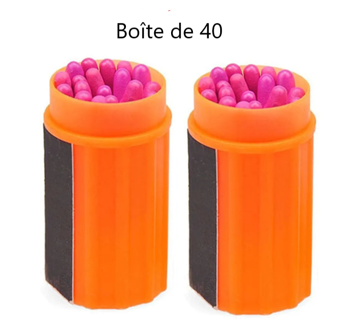 Kit d'allumettes impérméables et résistantes au vent